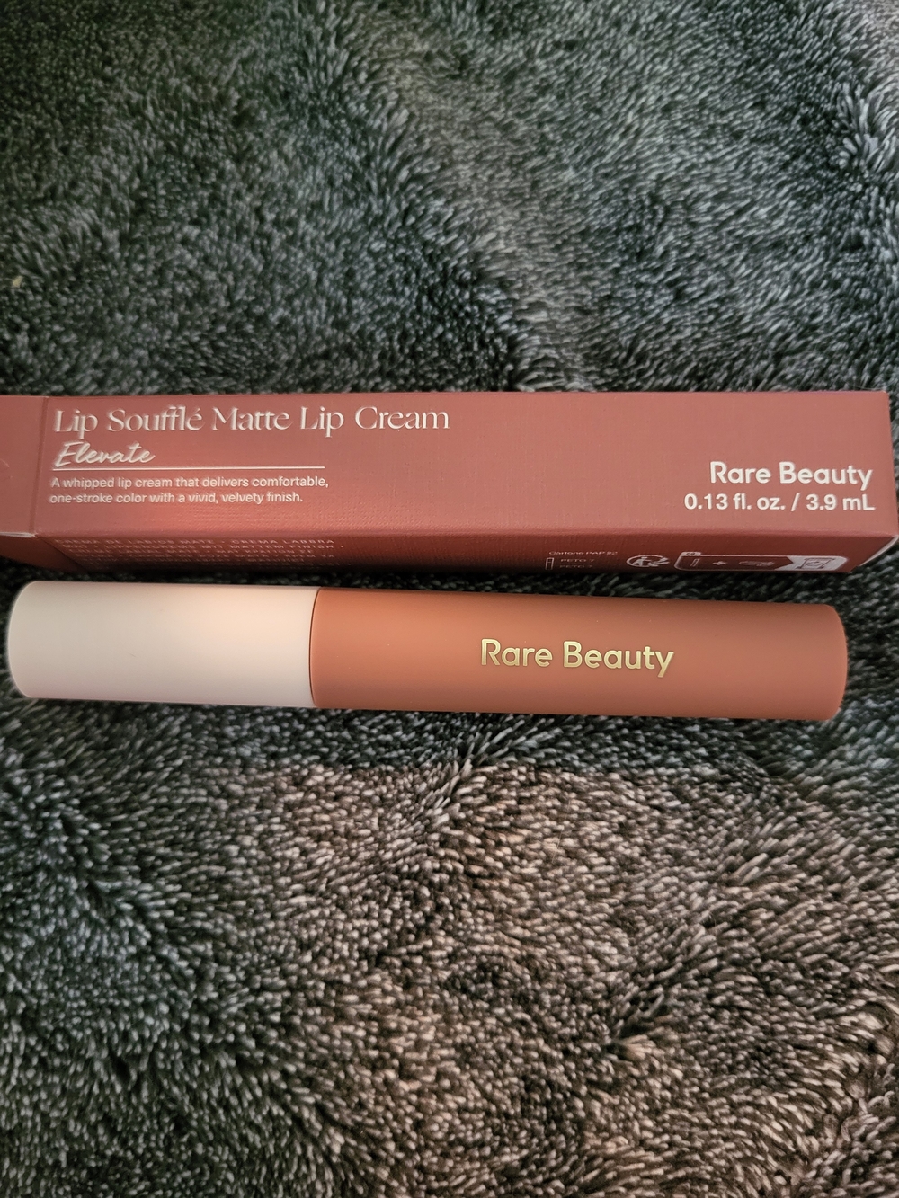 Rare Beauty Lip Soufflé Matte Lip Cream in Elevate - Warm Mauve Nude